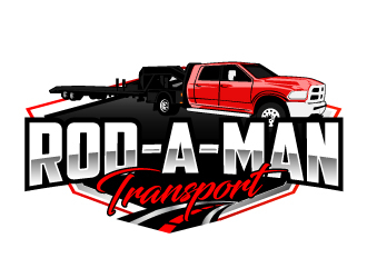 ROD-A-MAN TRANSPORT LLC  logo design by AamirKhan