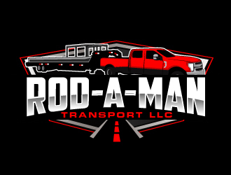 ROD-A-MAN TRANSPORT LLC  logo design by AamirKhan