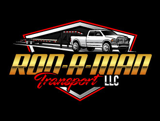 ROD-A-MAN TRANSPORT LLC  logo design by daywalker