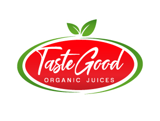 Taste Good Organic Juices  The Full name of co  The Authentic Juice Co. Taste Good Juices logo design by akilis13