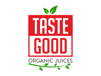 Taste Good Organic Juices  The Full name of co  The Authentic Juice Co. Taste Good Juices logo design by ingepro