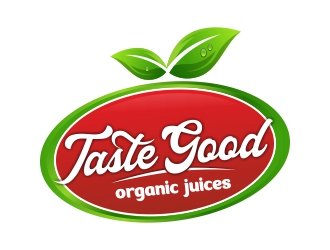 Taste Good Organic Juices  The Full name of co  The Authentic Juice Co. Taste Good Juices logo design by rizuki