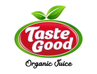 Taste Good Organic Juices  The Full name of co  The Authentic Juice Co. Taste Good Juices logo design by rizuki