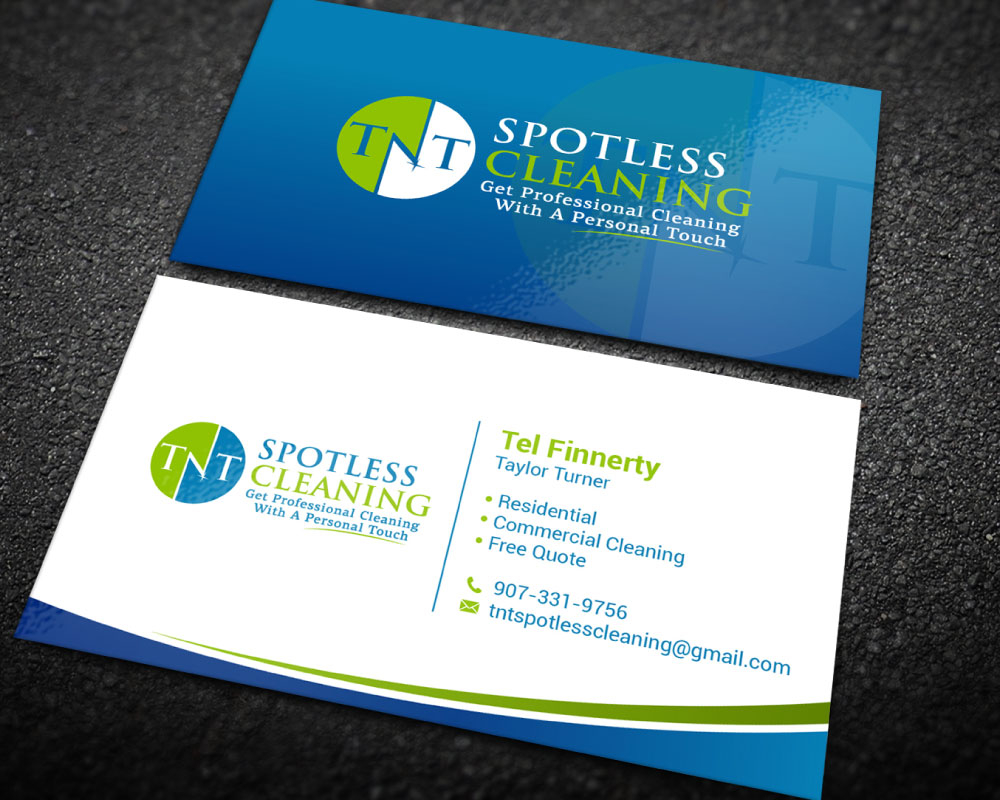 T N T Spotless Cleaning logo design by Boomstudioz