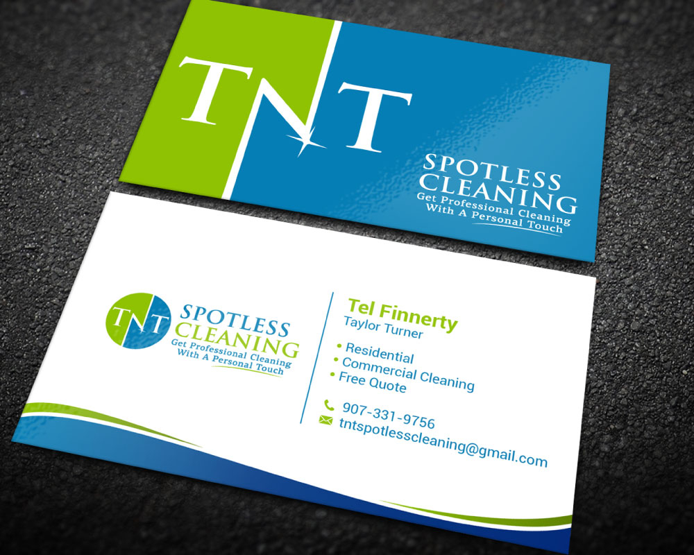 T N T Spotless Cleaning logo design by Boomstudioz