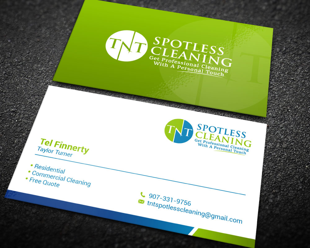 T N T Spotless Cleaning logo design by Boomstudioz