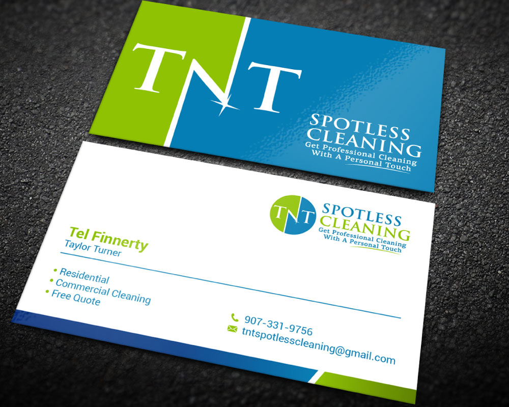 T N T Spotless Cleaning logo design by Boomstudioz