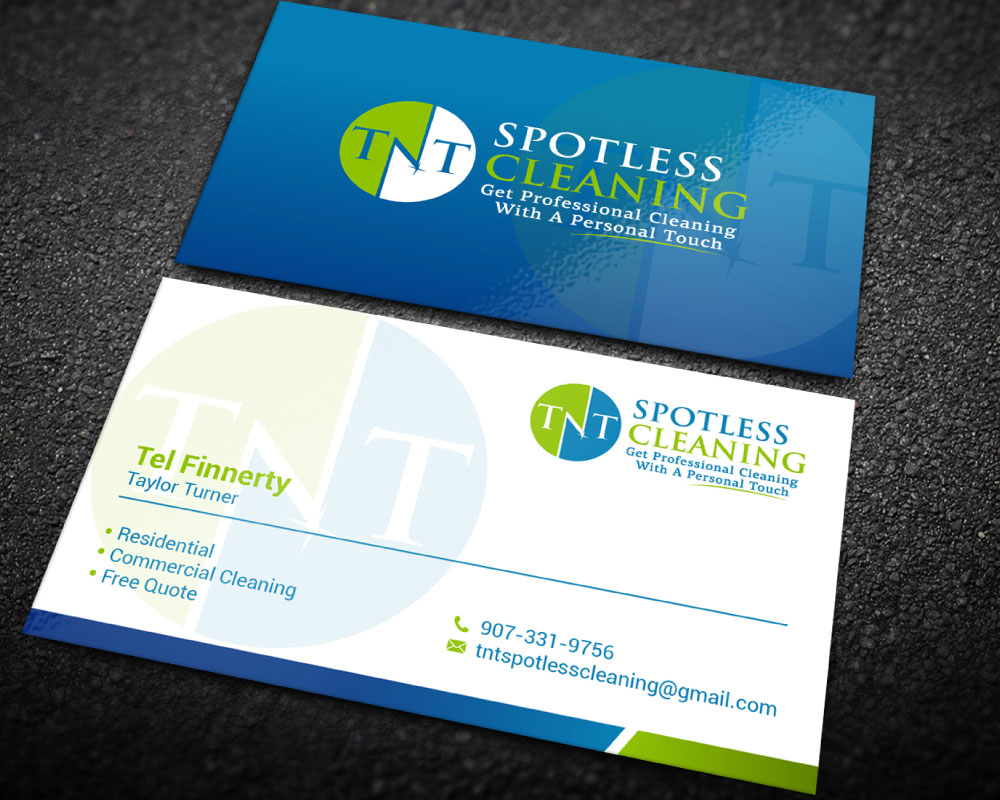 T N T Spotless Cleaning logo design by Boomstudioz