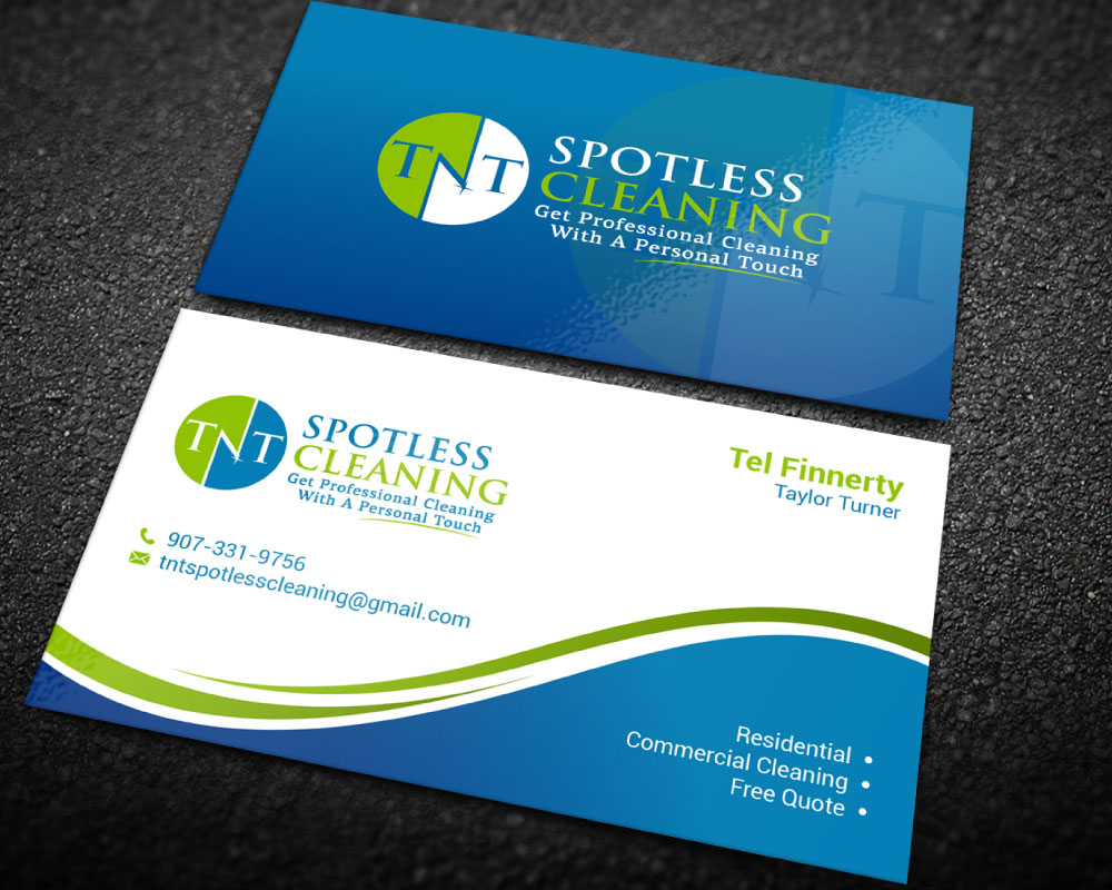 T N T Spotless Cleaning logo design by Boomstudioz