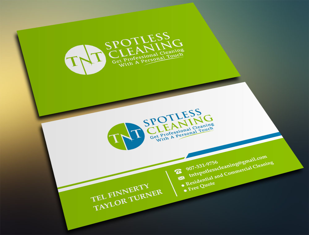 T N T Spotless Cleaning logo design by zizze23