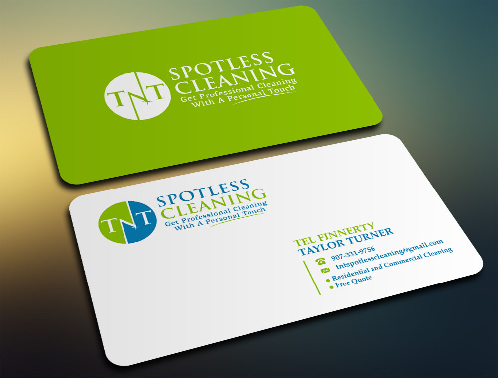 T N T Spotless Cleaning logo design by zizze23