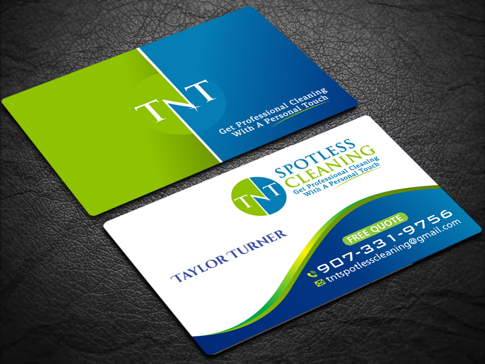 T N T Spotless Cleaning logo design by PANTONE