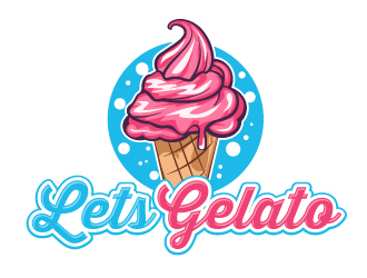 Lets Gelato logo design by AamirKhan