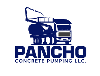 Pancho Concrete Pumping LLC. logo design by ElonStark