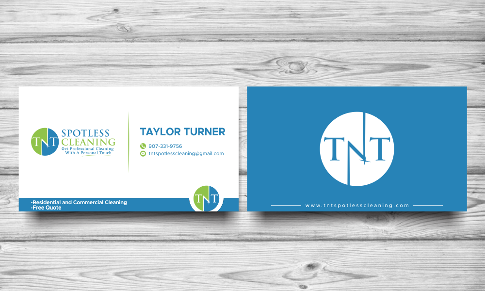 T N T Spotless Cleaning logo design by done