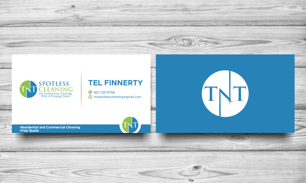 T N T Spotless Cleaning logo design by done