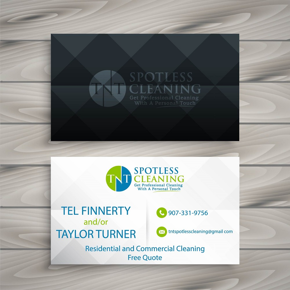 T N T Spotless Cleaning logo design by bulatITA