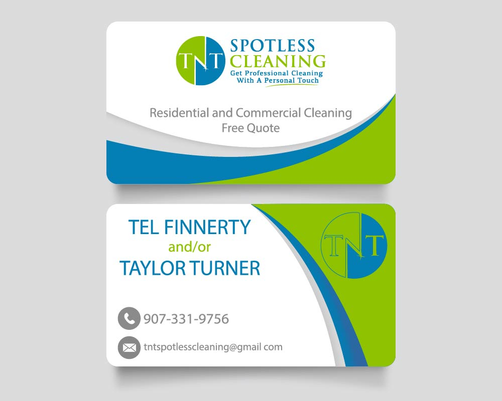 T N T Spotless Cleaning logo design by bulatITA