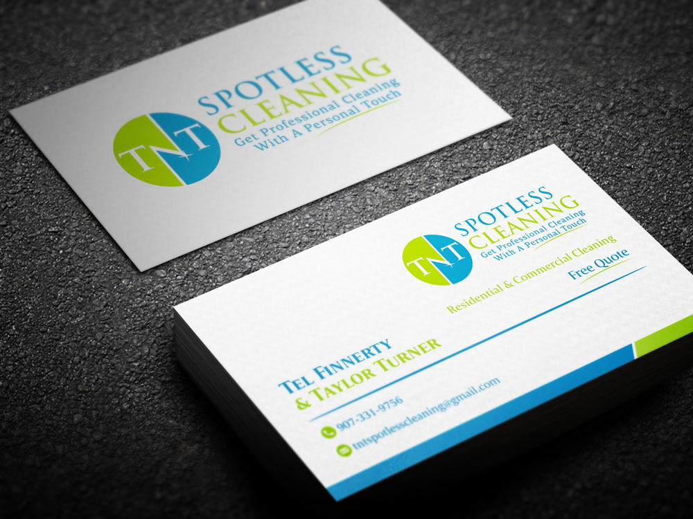 T N T Spotless Cleaning logo design by KHAI