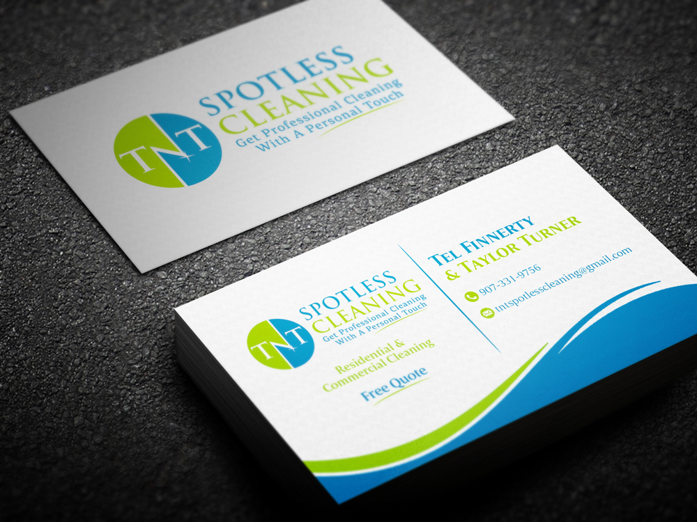 T N T Spotless Cleaning logo design by KHAI