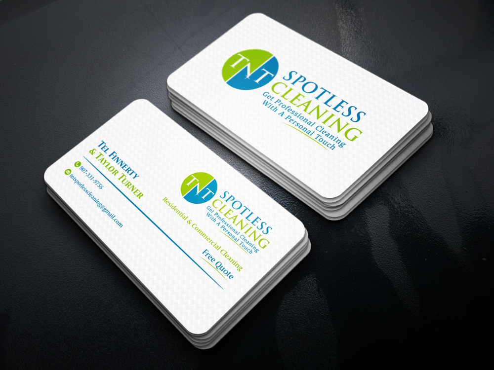 T N T Spotless Cleaning logo design by KHAI