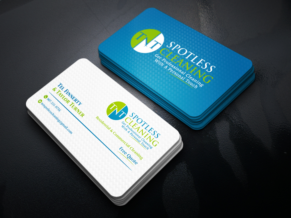 T N T Spotless Cleaning logo design by KHAI