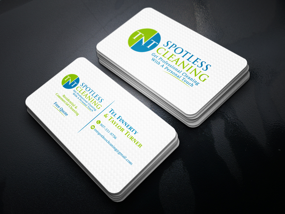 T N T Spotless Cleaning logo design by KHAI