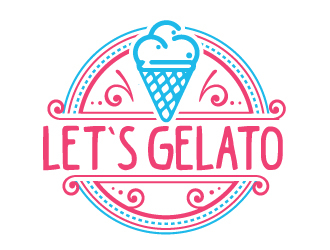 Lets Gelato logo design by AamirKhan