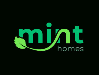 Mint homes logo design by pixalrahul