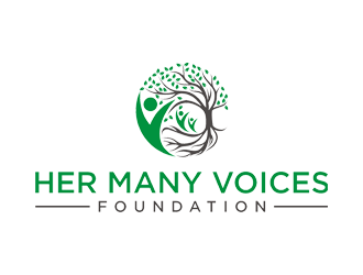 Her Many Voices Foundation logo design by Rizqy