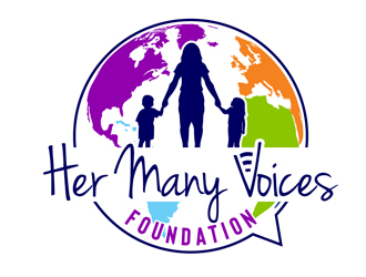 Her Many Voices Foundation logo design by DreamLogoDesign