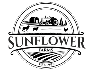 Sunflower Farm  logo design by aldesign