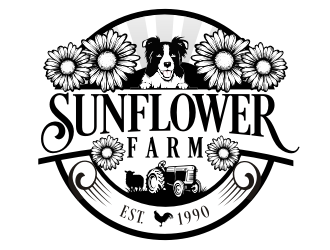 Sunflower Farm  logo design by coco