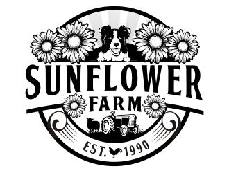 Sunflower Farm  logo design by coco