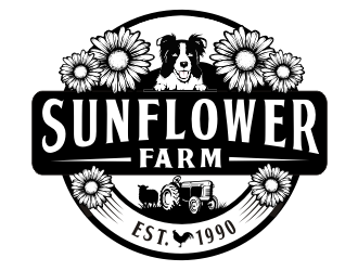 Sunflower Farm  logo design by coco