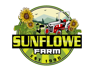 Sunflower Farm  logo design by Suvendu