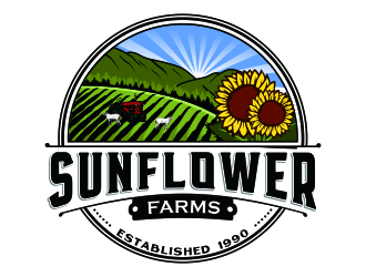 Sunflower Farm  logo design by rizuki