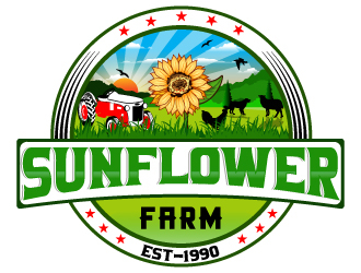 Sunflower Farm  logo design by Suvendu