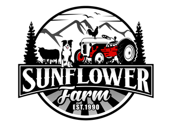 Sunflower Farm  logo design by DreamLogoDesign