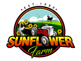 Sunflower Farm  logo design by DreamLogoDesign