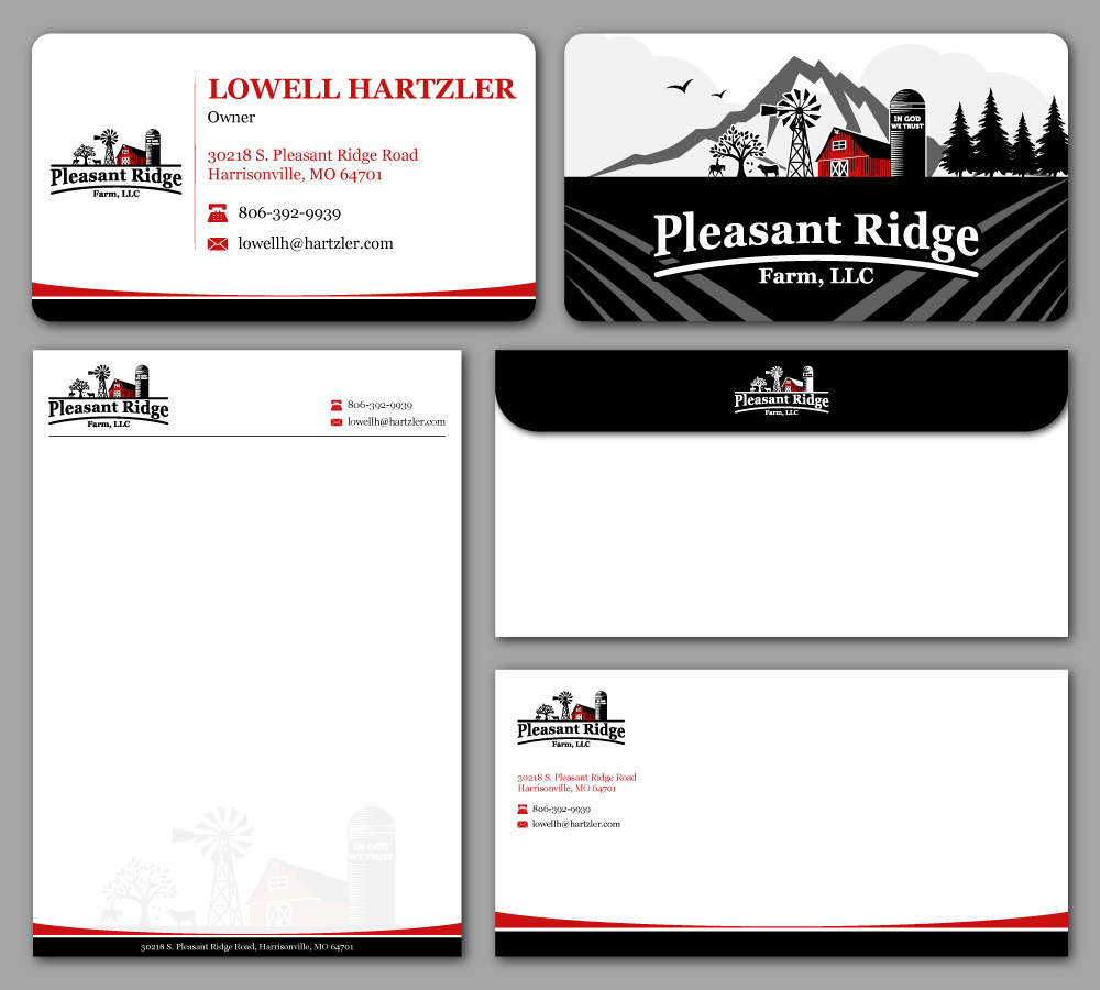 Pleasant Ridge Farm, LLC logo design by Gelotine