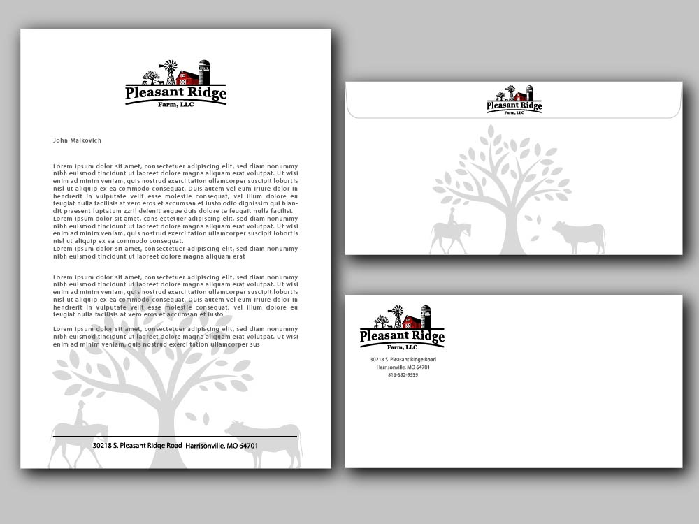 Pleasant Ridge Farm, LLC logo design by bulatITA