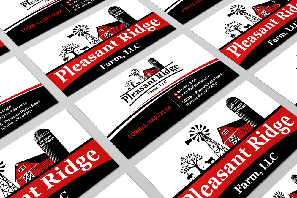 Pleasant Ridge Farm, LLC logo design by Boomstudioz