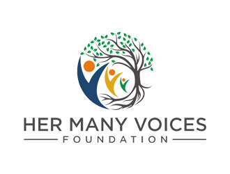 Her Many Voices Foundation logo design by Rizqy