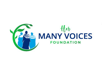 Her Many Voices Foundation logo design by MonkDesign