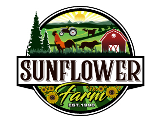 Sunflower Farm  logo design by LucidSketch