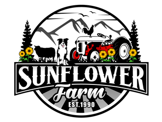 Sunflower Farm  logo design by DreamLogoDesign