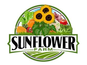 Sunflower Farm  logo design by ElonStark