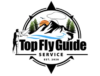 Top Fly Guide Service logo design by DreamLogoDesign