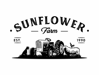 Sunflower Farm  logo design by Mardhi